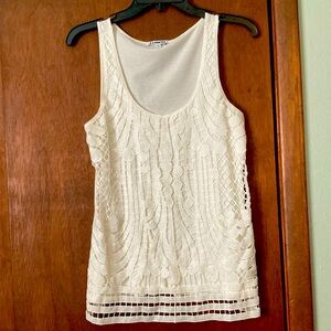 Art Deco Lace Sleeveless Blouse